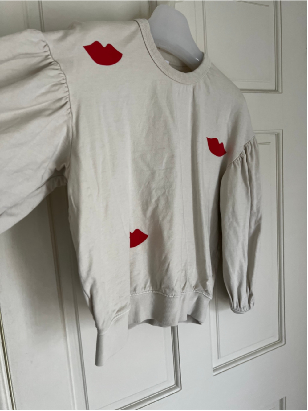 Clare V. Drop Shoulder Lips Sweatshirt M - Picture 4 of 14